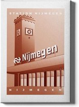 Walljar - Station Nijmegen - Muurdecoratie - Poster met lijst