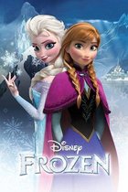 Disney Frozen Anna en Elsa - Poster - 61x91,5 cm - Blauw