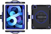 P.C.K. Hoesje/Backcover/Sockproof/Stootproof/Bouw Robuuste Armor Case zwart met blauw geschikt voor Apple iPad 11 PRO (2018\2020) MET PEN EN GLASFOLIE