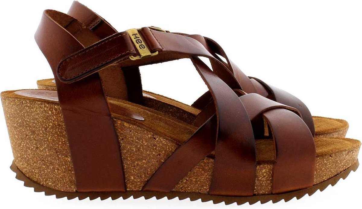 HEE 20011 sandalen middelbruin, ,37 / 4 - Schoenen.nl