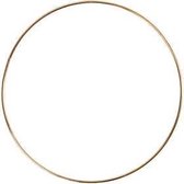 Metalen ring, d: 20 cm, dikte 3 mm, goud, 1stuk