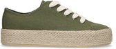 Sacha - Dames - Donkergroene sneakers met touwzool - Maat 40