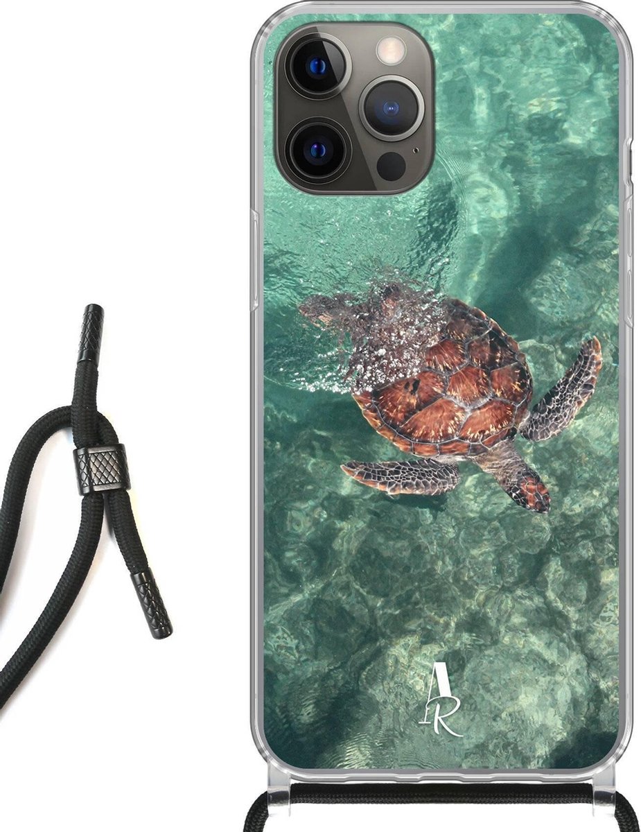 iPhone 12 Pro Max hoesje met koord - Sea Turtle