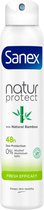 6x Sanex Deodorant spray Natur Protect Bamboo Fresh Efficacy 200 ml