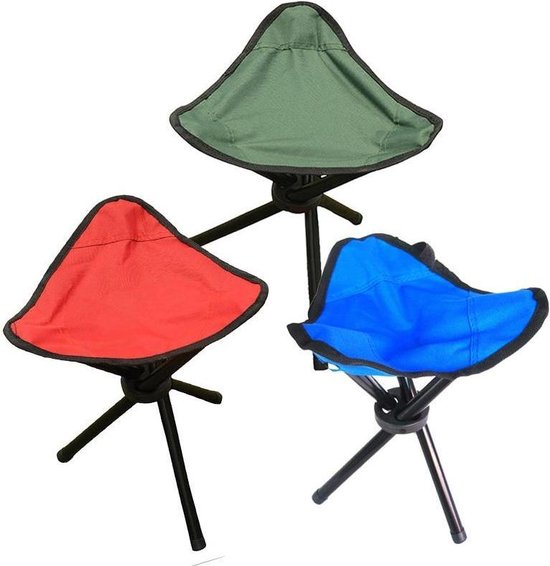 Draagbare opvouwbare stoel met drie poten voor kamperen, opvouwbare  picknick,... | bol.com