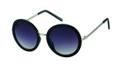 IZZLE Zonnebril Dames PZ20-064 - Polariserend - UV400 - Zilver met zwart montuur/Gekleurd glas