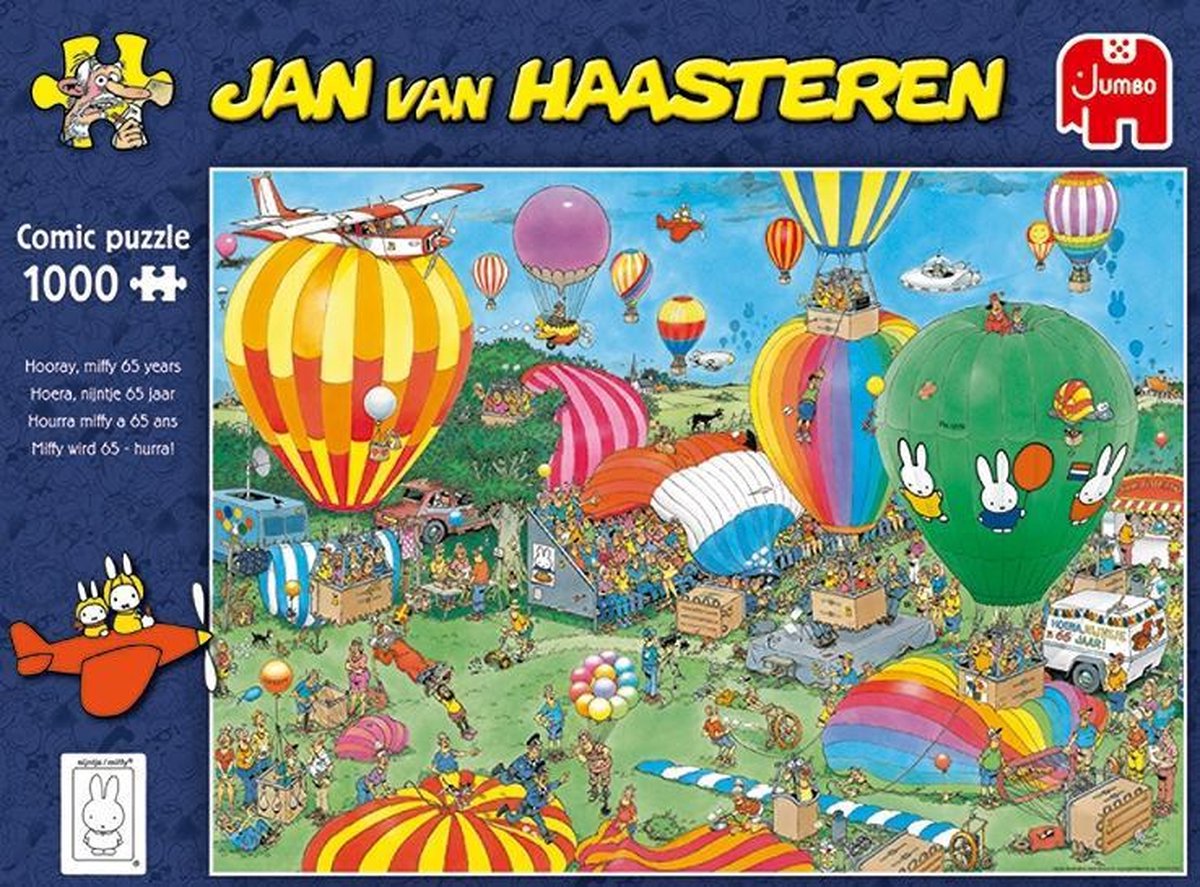 Jan van Haasteren Hoera! Nijntje 65 Jaar puzzel - 1000 stukjes | bol.com