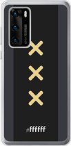 6F hoesje - geschikt voor Huawei P40 -  Transparant TPU Case - Ajax Europees Uitshirt 2020-2021 #ffffff