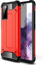 Armor Hybrid Back Cover - Samsung Galaxy S20 FE Hoesje - Rood