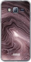 Samsung Galaxy J3 (2016) Hoesje Transparant TPU Case - Purple Marble #ffffff