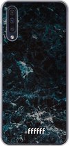 Samsung Galaxy A50 Hoesje Transparant TPU Case - Dark Blue Marble #ffffff
