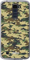 LG K10 (2016) Hoesje Transparant TPU Case - Desert Camouflage #ffffff