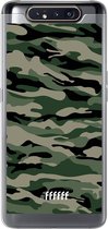 Samsung Galaxy A80 Hoesje Transparant TPU Case - Woodland Camouflage #ffffff
