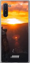 Samsung Galaxy Note 10 Hoesje Transparant TPU Case - Rock Formation Sunset #ffffff