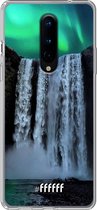 OnePlus 8 Hoesje Transparant TPU Case - Waterfall Polar Lights #ffffff