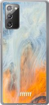 Samsung Galaxy Note 20 Hoesje Transparant TPU Case - Fire Against Water #ffffff