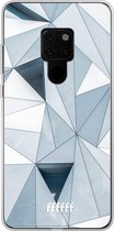 Huawei Mate 20 Hoesje Transparant TPU Case - Mirrored Polygon #ffffff