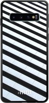 Samsung Galaxy S10 Hoesje TPU Case - Mono Tiles #ffffff