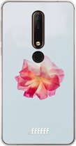 Nokia X6 (2018) Hoesje Transparant TPU Case - Rouge Floweret #ffffff