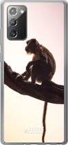 Samsung Galaxy Note 20 Hoesje Transparant TPU Case - Macaque #ffffff
