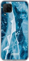 Huawei P40 Lite Hoesje Transparant TPU Case - Cracked Ice #ffffff