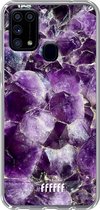 Samsung Galaxy M31 Hoesje Transparant TPU Case - Purple Geode #ffffff