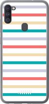 Samsung Galaxy A11 Hoesje Transparant TPU Case - Pastel Tracks #ffffff
