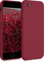 kwmobile telefoonhoesje voor Apple iPhone SE (2022) / SE (2020) / 8 / 7 - Hoesje voor smartphone - Back cover in rabarber rood
