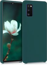 kwmobile telefoonhoesje voor Samsung Galaxy A41 - Hoesje met siliconen coating - Smartphone case in turqoise-groen