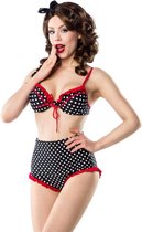 Belsira Bikini -XL- High Waist Zwart/Rood