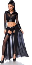 Saresia Kostuum -M- Transparent Gogo Zwart