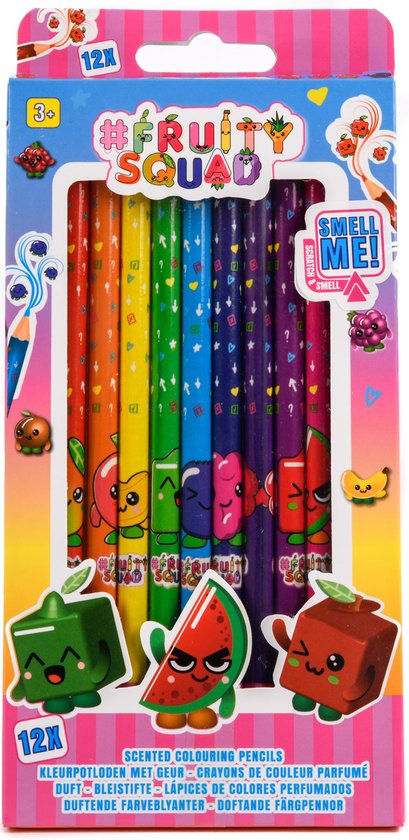 Crayons de couleur pointe large pour enfant 12 couleurs