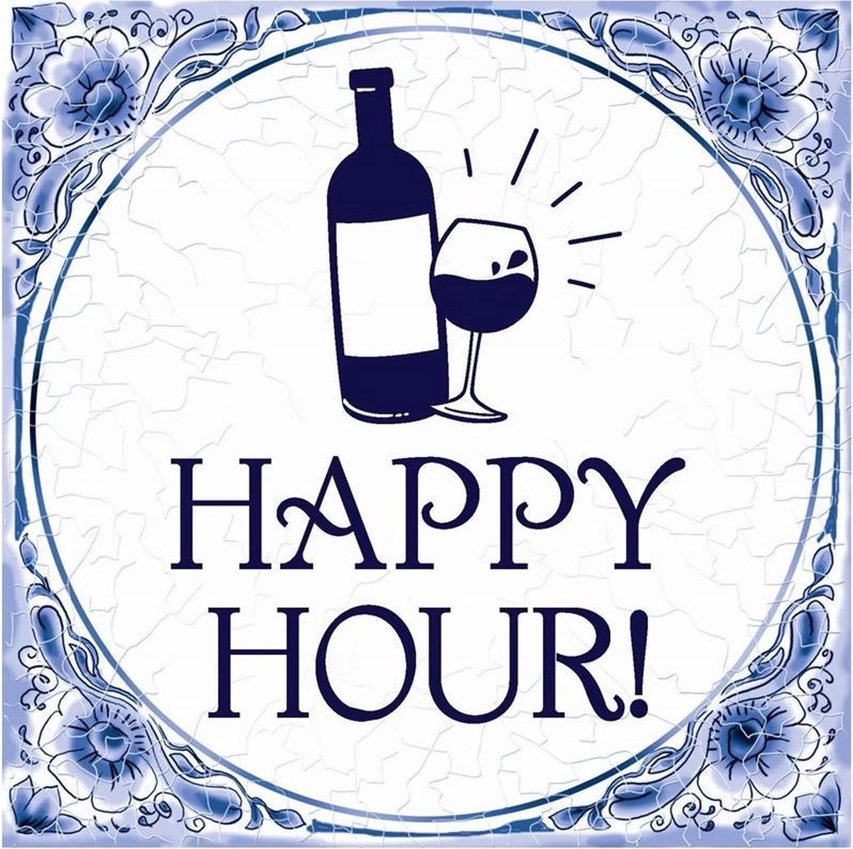 Tegels delfts blauw - Happy hour!