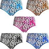 Fine Woman - Dames Katoenen Slip Panter 5-pack - Maat M