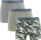 O'Neill boxers 3P camo groen & grijs - L