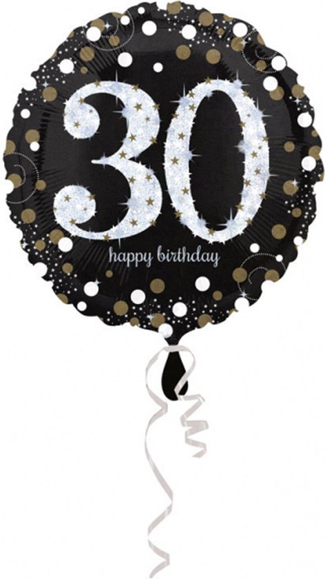 AMSCAN - 30 jaar Happy Birthday ballon - Decoratie > Ballonnen