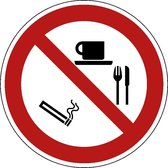 Verboden roken, eten en drinken sticker 400 mm