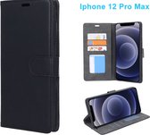 Apple Iphone 12 Pro Max Luxe Wallet Case. Business hoesje met extra vakjes voor bankpasjes en papiergeld.