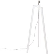QAZQA puros - Moderne Tripod | driepoot vloerlamp | Staande Lamp - 1 lichts - H 1250 mm - Wit - Woonkamer | Slaapkamer