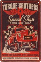 Metalen plaatje - Torque Brothers Speed Shop