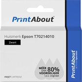 PrintAbout huismerk Inktcartridge T70214010 Zwart geschikt voor Epson