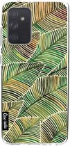 Casetastic Samsung Galaxy A52 (2021) 5G / Galaxy A52 (2021) 4G Hoesje - Softcover Hoesje met Design - Tropical Leaves Yellow Print