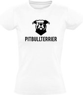 Pitbull terrier Dames t-shirt | dier | dierendag | hond | grappig | cadeau | Wit