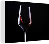 Vin est versé sur toile 2cm 40x30 cm - petit - Tirage photo sur toile (Décoration murale salon / chambre)