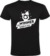 The winner takes it all Heren t-shirt | winaar | geslaagd | grappig | cadeau | Zwart