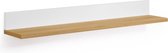 Kave Home - Abilen wandplank in eiken fineer wit gelakt 80 x 15 cm FSC 100%