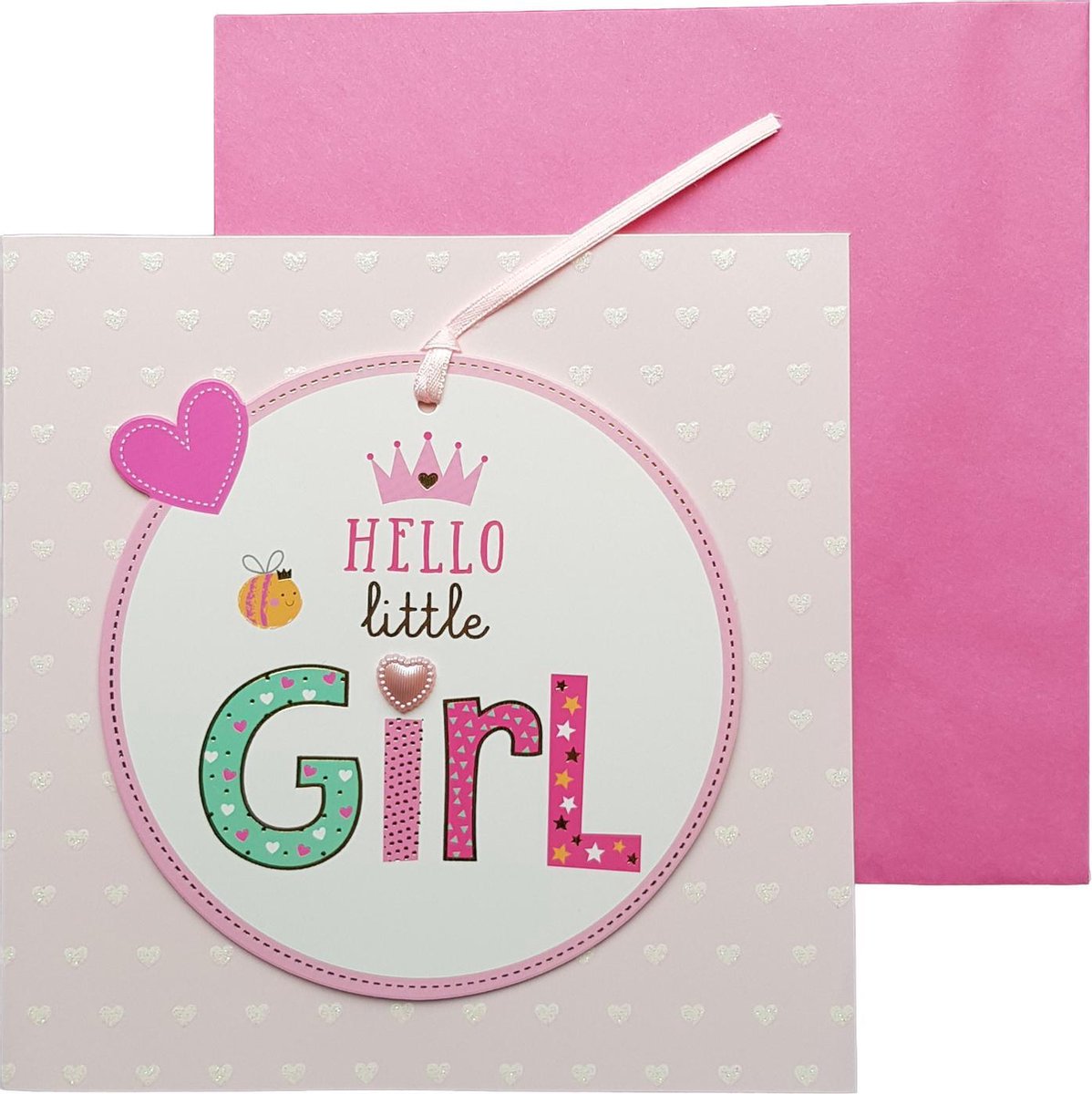 Wenskaart Geboorte Hello little girl