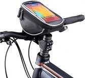 Sacoche de guidon de vélo avec support pour smartphone - Sacoche de support de téléphone pour guidon de vélo - Grand