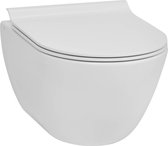 Ben Segno Compact Hangtoilet - met Free Flush en Xtra Glaze+ Incl. Slimseat Toiletbril - Mat Wit - WC Pot - Toiletpot - Hangend Toilet