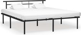 vidaXL Bedframe metaal zwart 200x200 cm